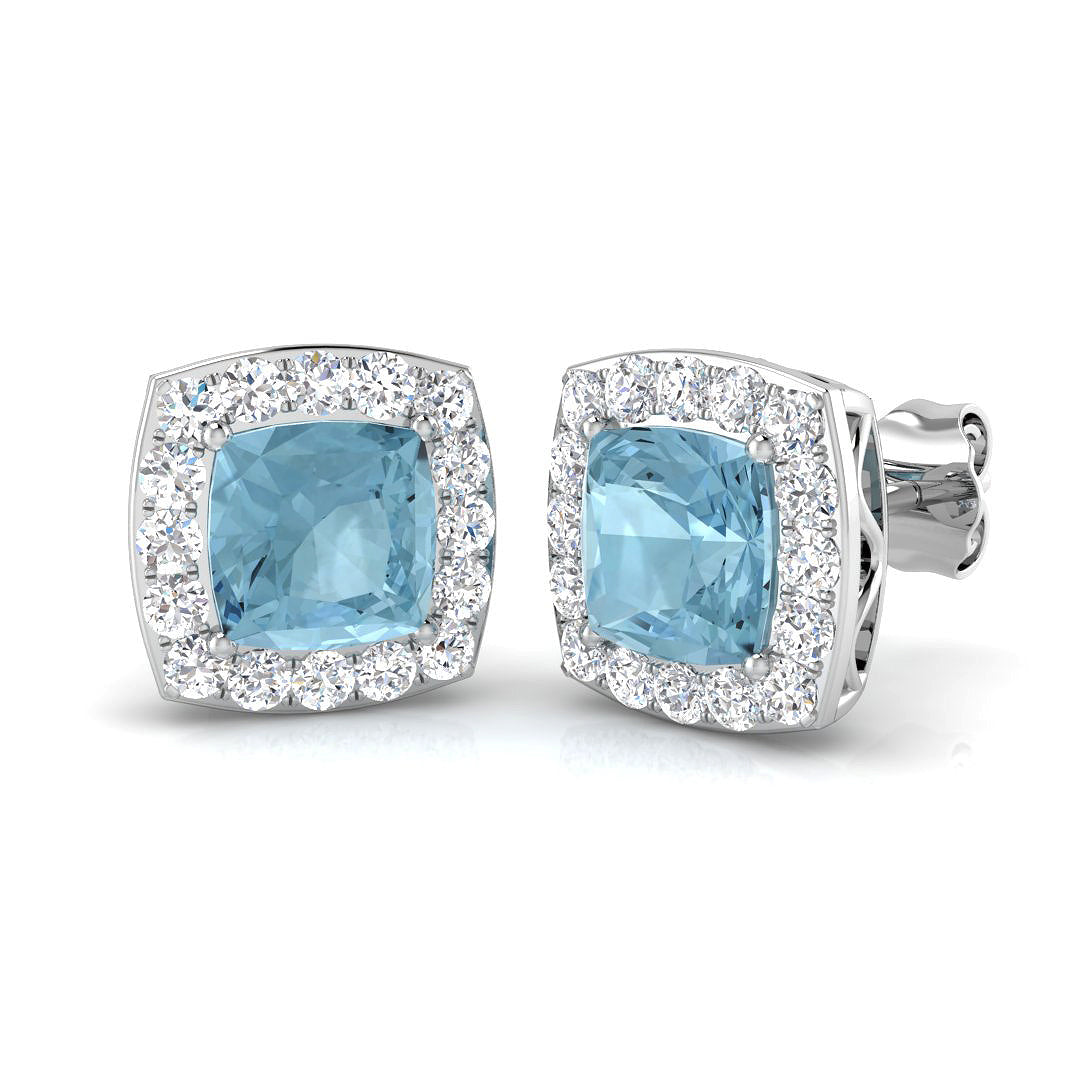 Cushion Gemstone Earrings