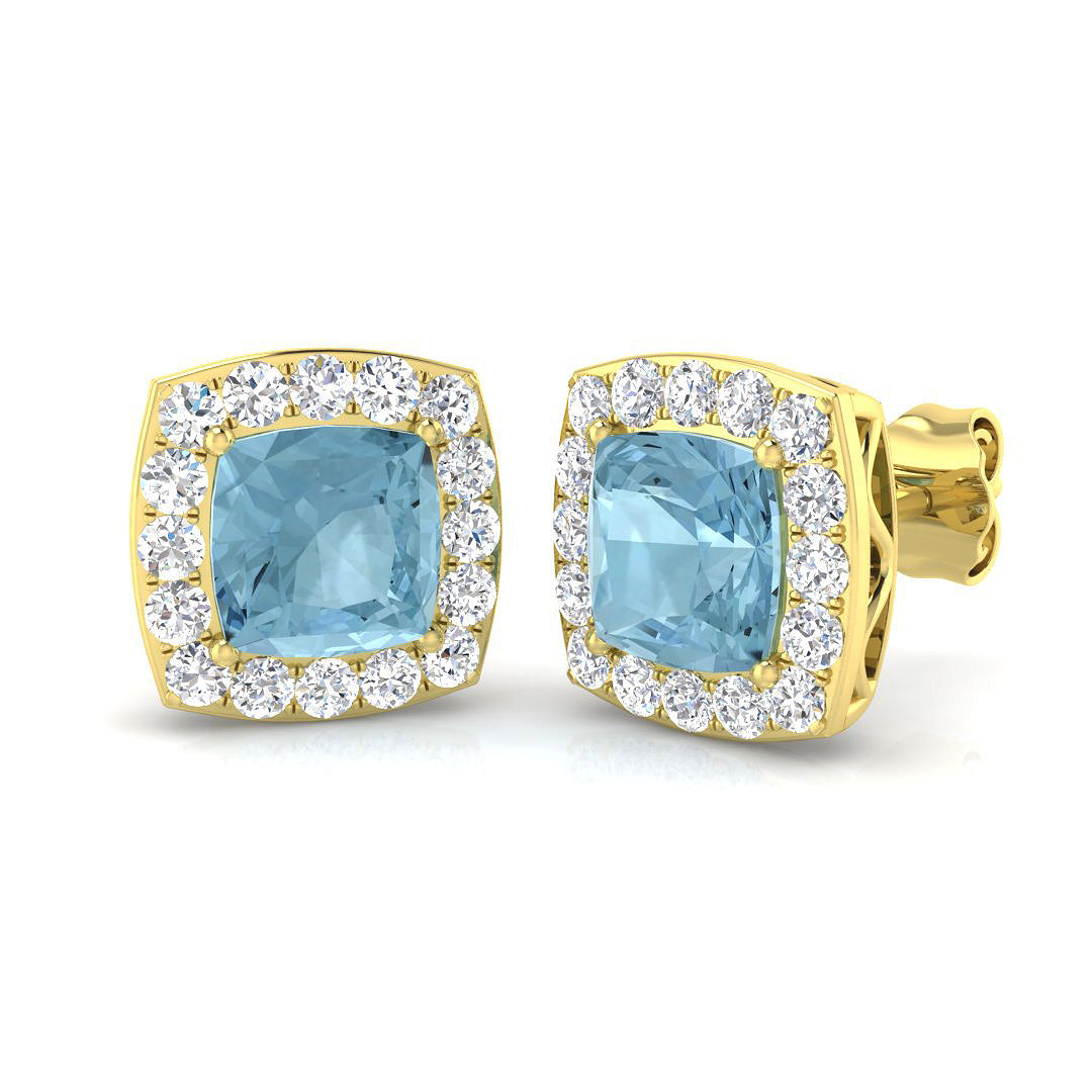 Cushion Gemstone Earrings