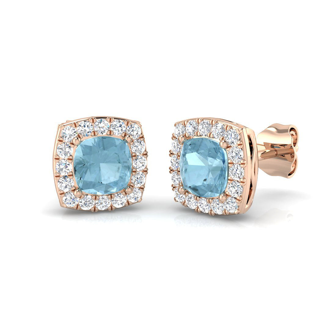 Cushion Gemstone Earrings