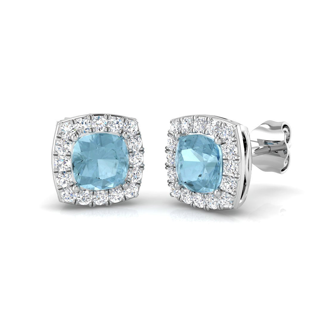 Cushion Gemstone Earrings
