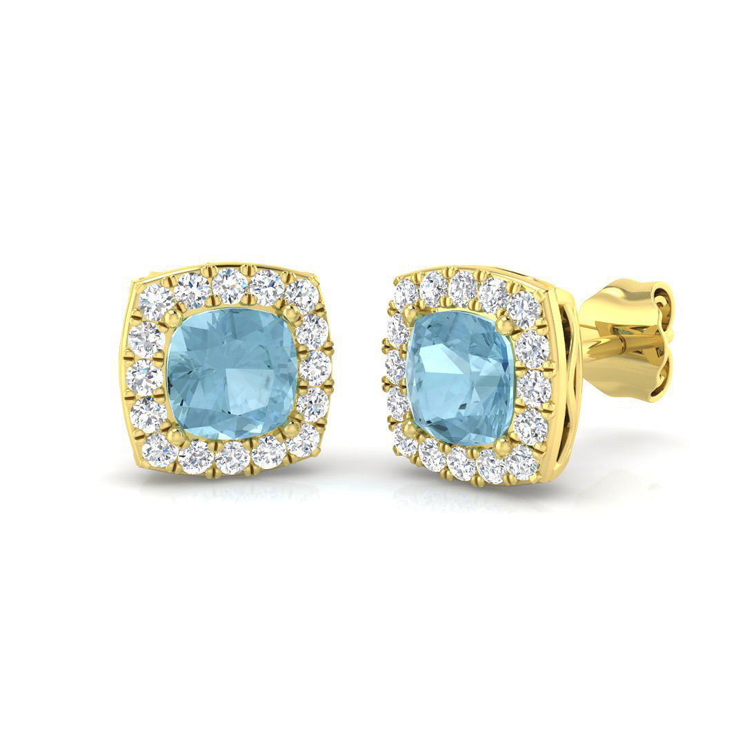 Cushion Gemstone Earrings