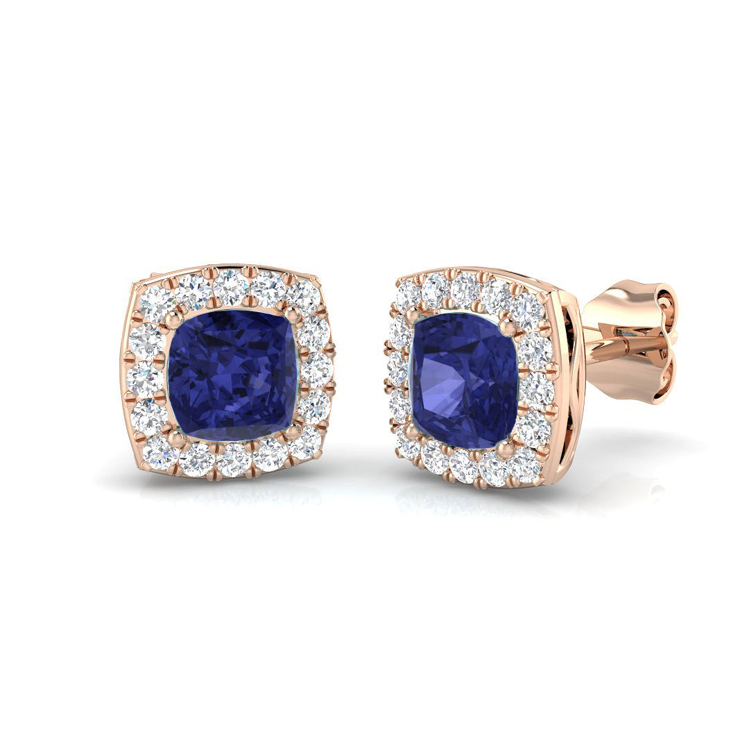 Cushion Gemstone Earrings