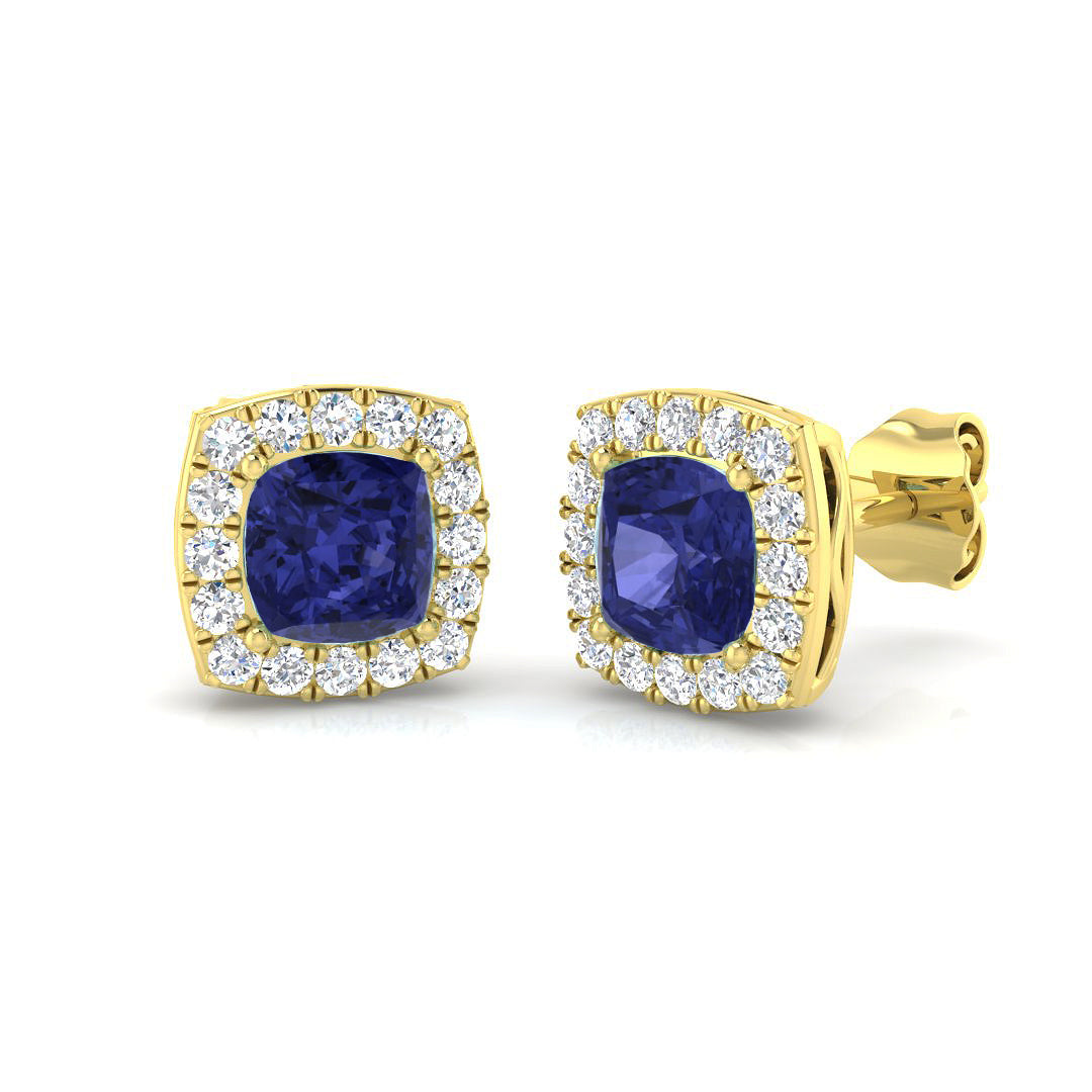 Cushion Gemstone Earrings