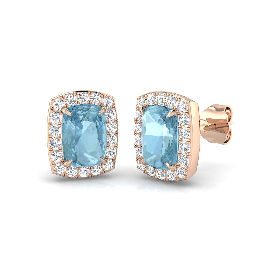 Cushion Gemstone Earrings