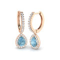 Pear Aquamarine Earrings
