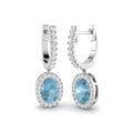 Oval Aquamarine Earrings