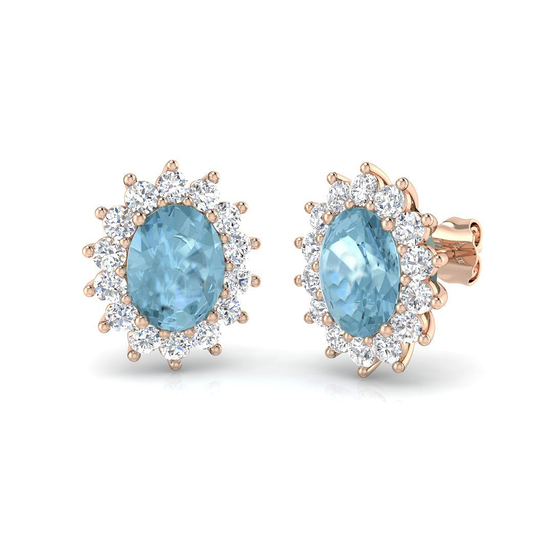 Oval Gemstone Earrings