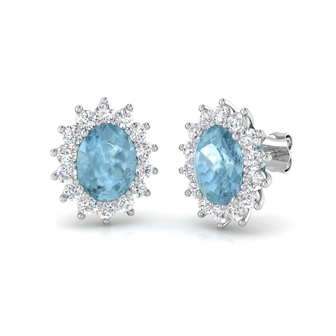 Oval Gemstone Earrings
