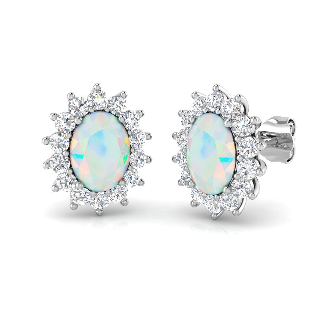 Oval Gemstone Earrings