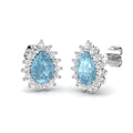 Pear Aquamarine Earrings
