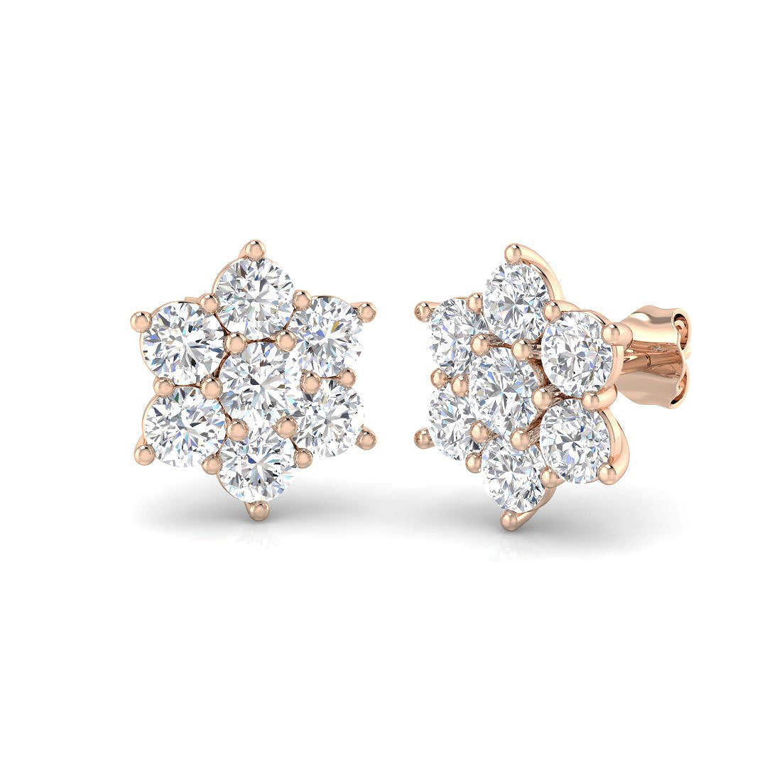 Round Diamond Earrings