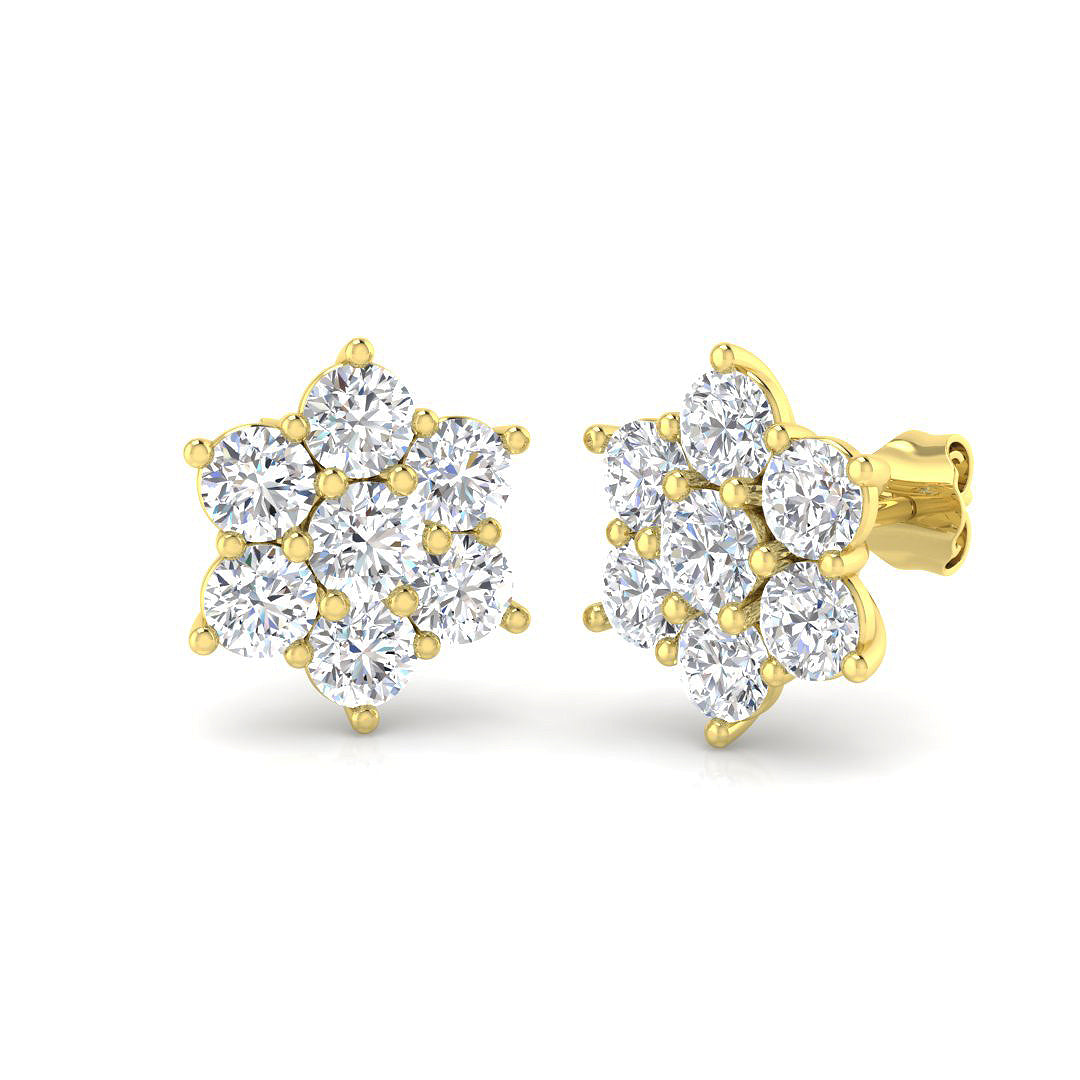 Round Diamond Earrings