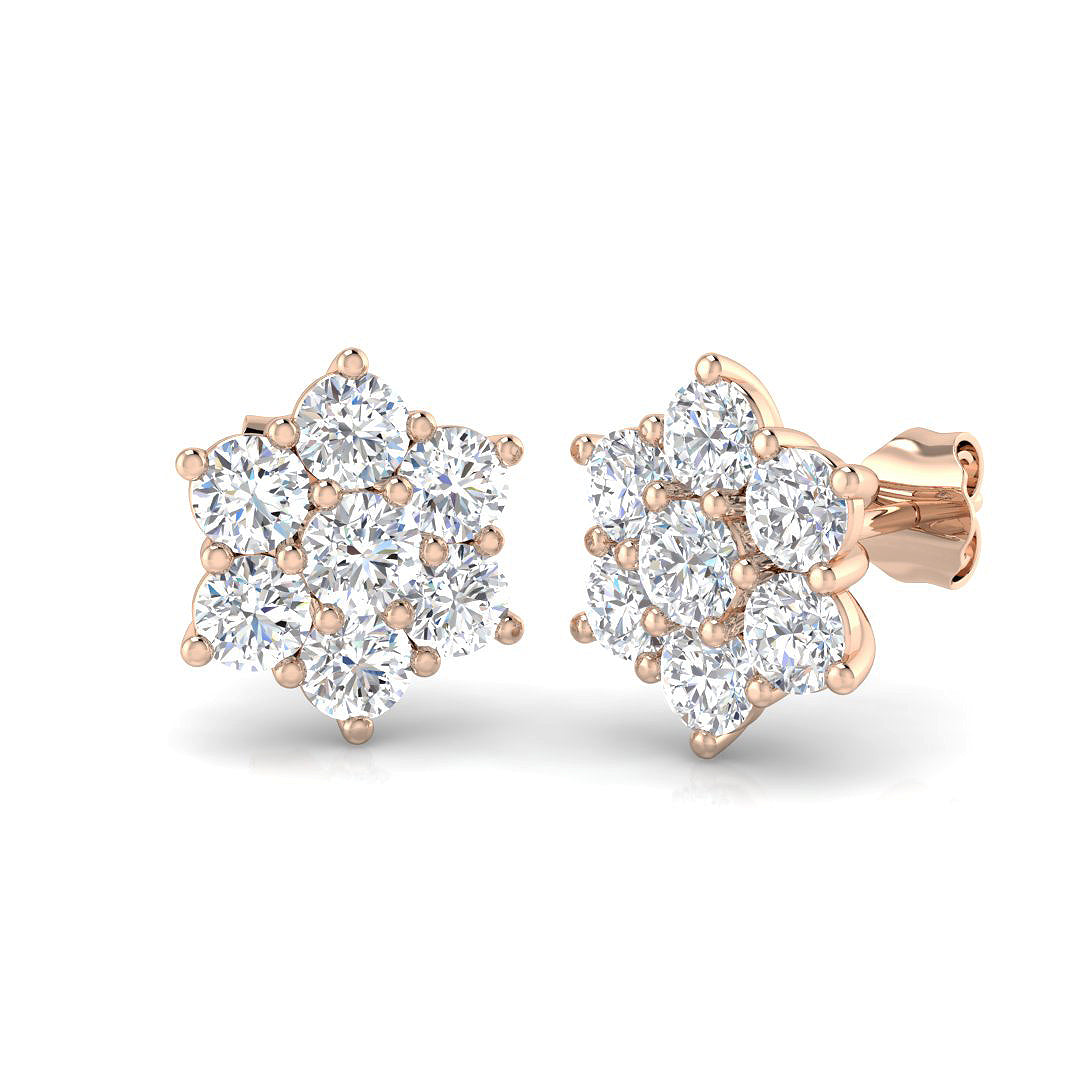 Round Diamond Earrings