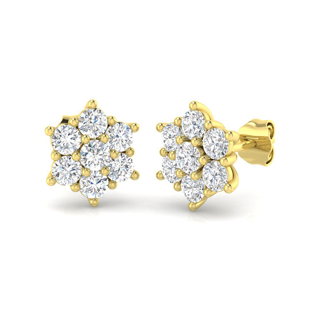 Round Diamond Earrings