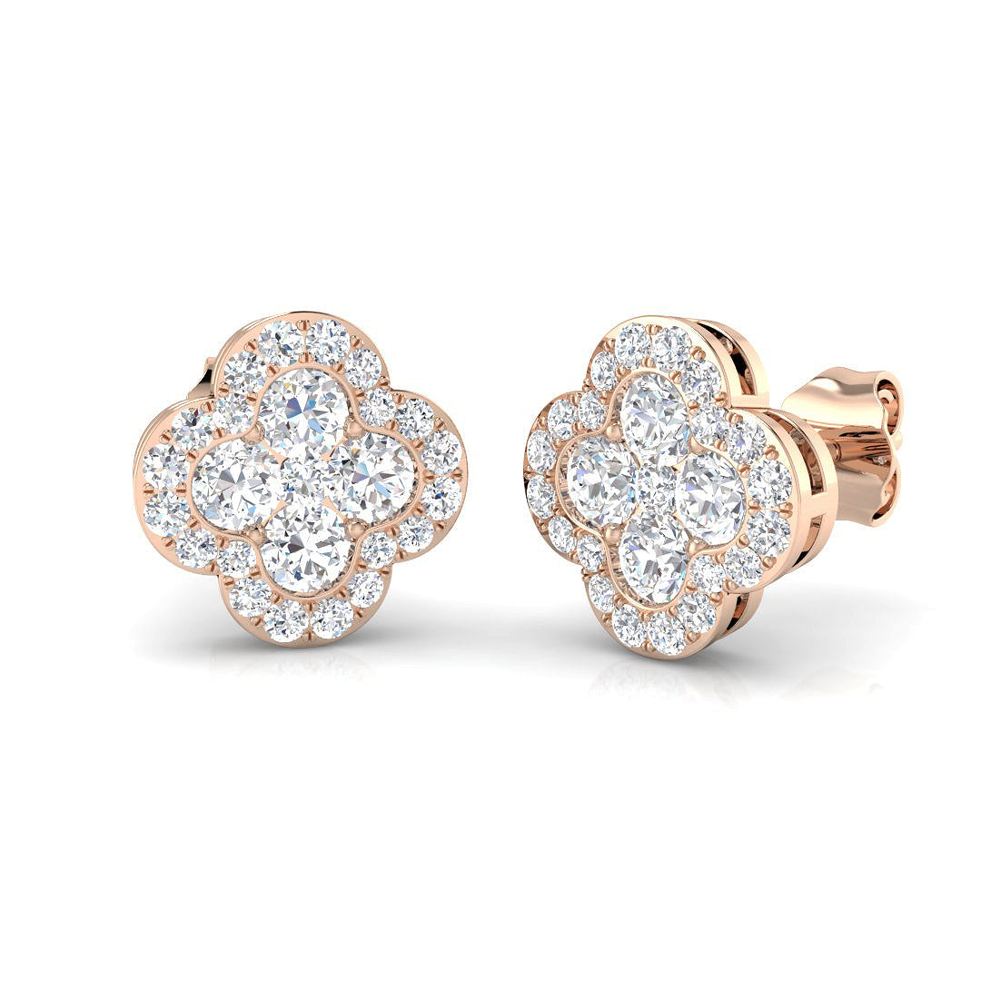 Round Diamond Earrings