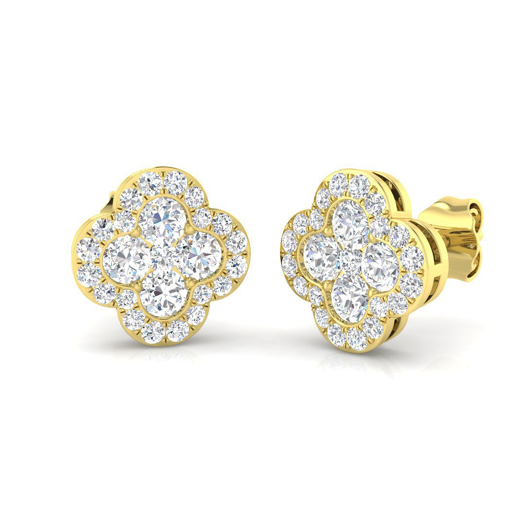 Round Diamond Earrings