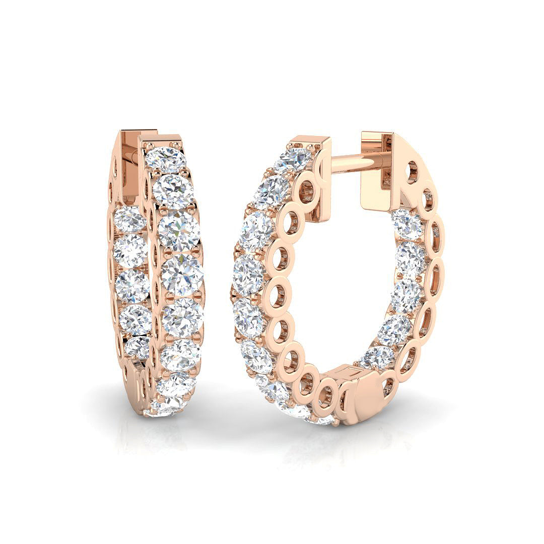 Round Diamond Earrings