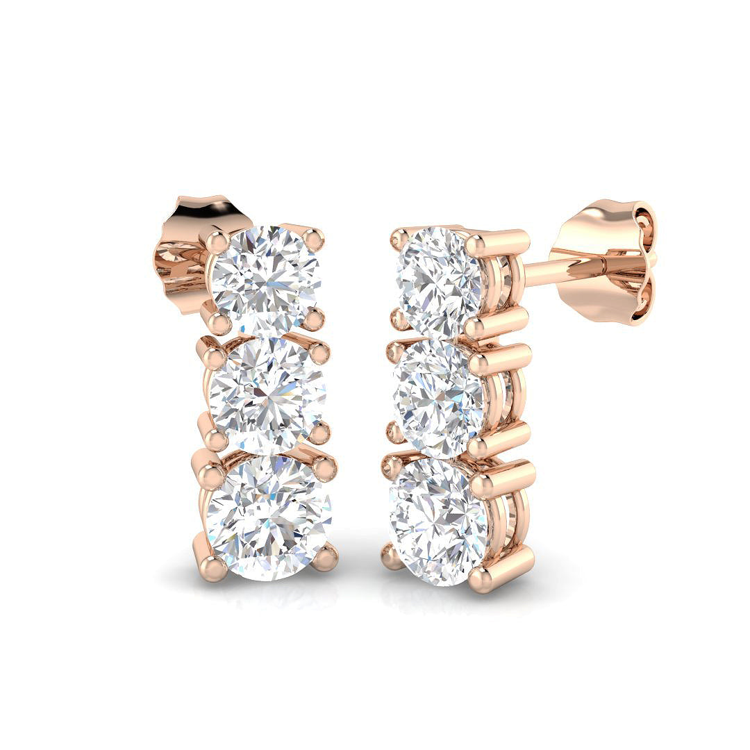 Round Diamond Earrings
