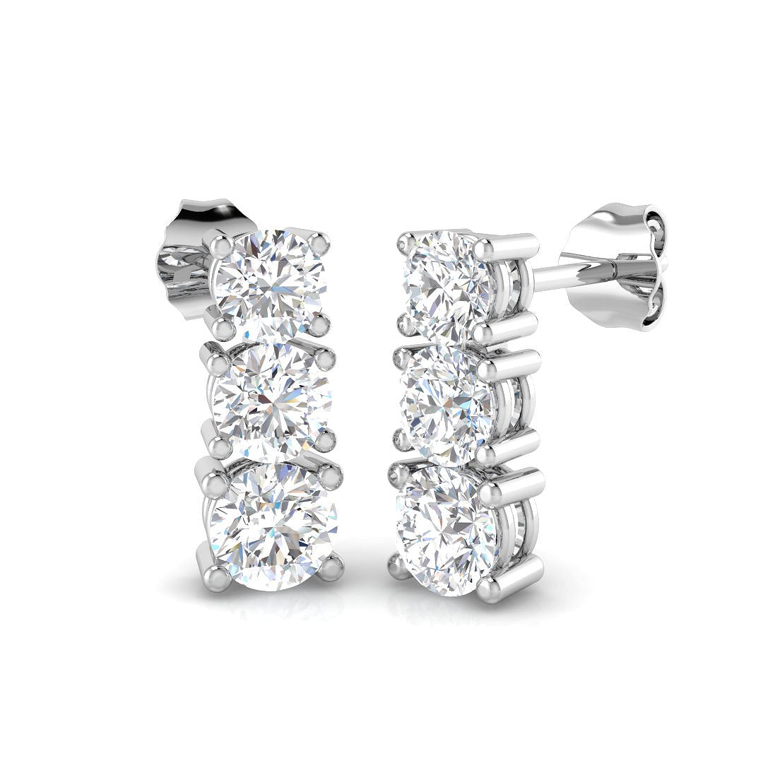 Round Diamond Earrings