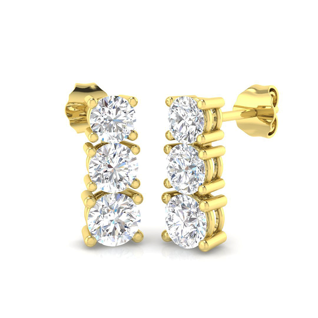 Round Diamond Earrings