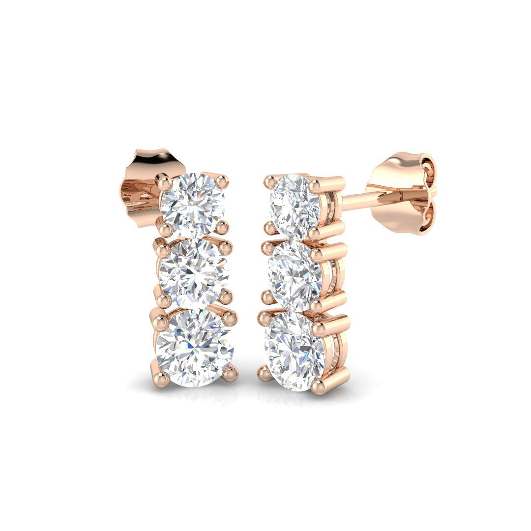 Round Diamond Earrings
