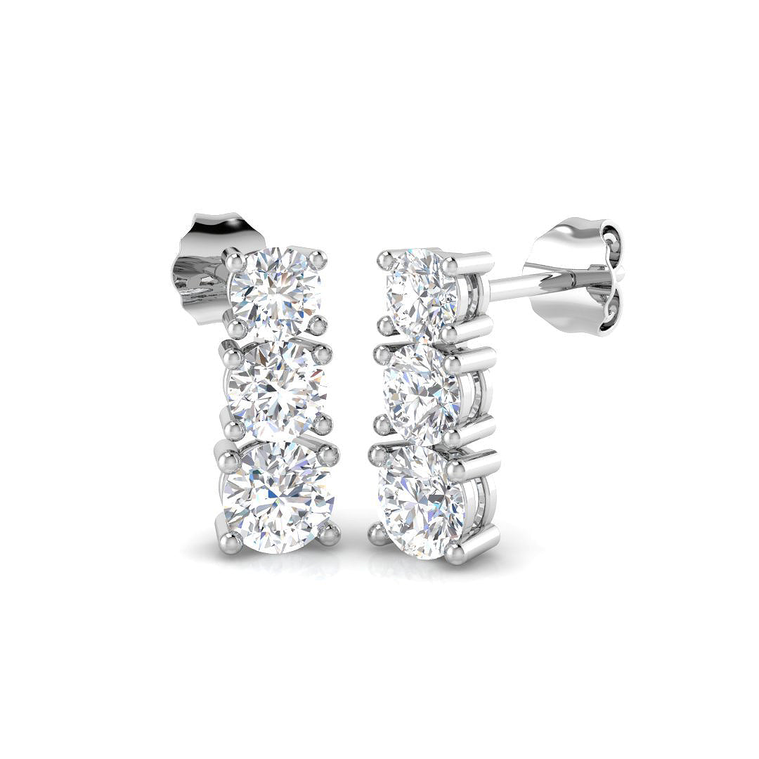 Round Diamond Earrings