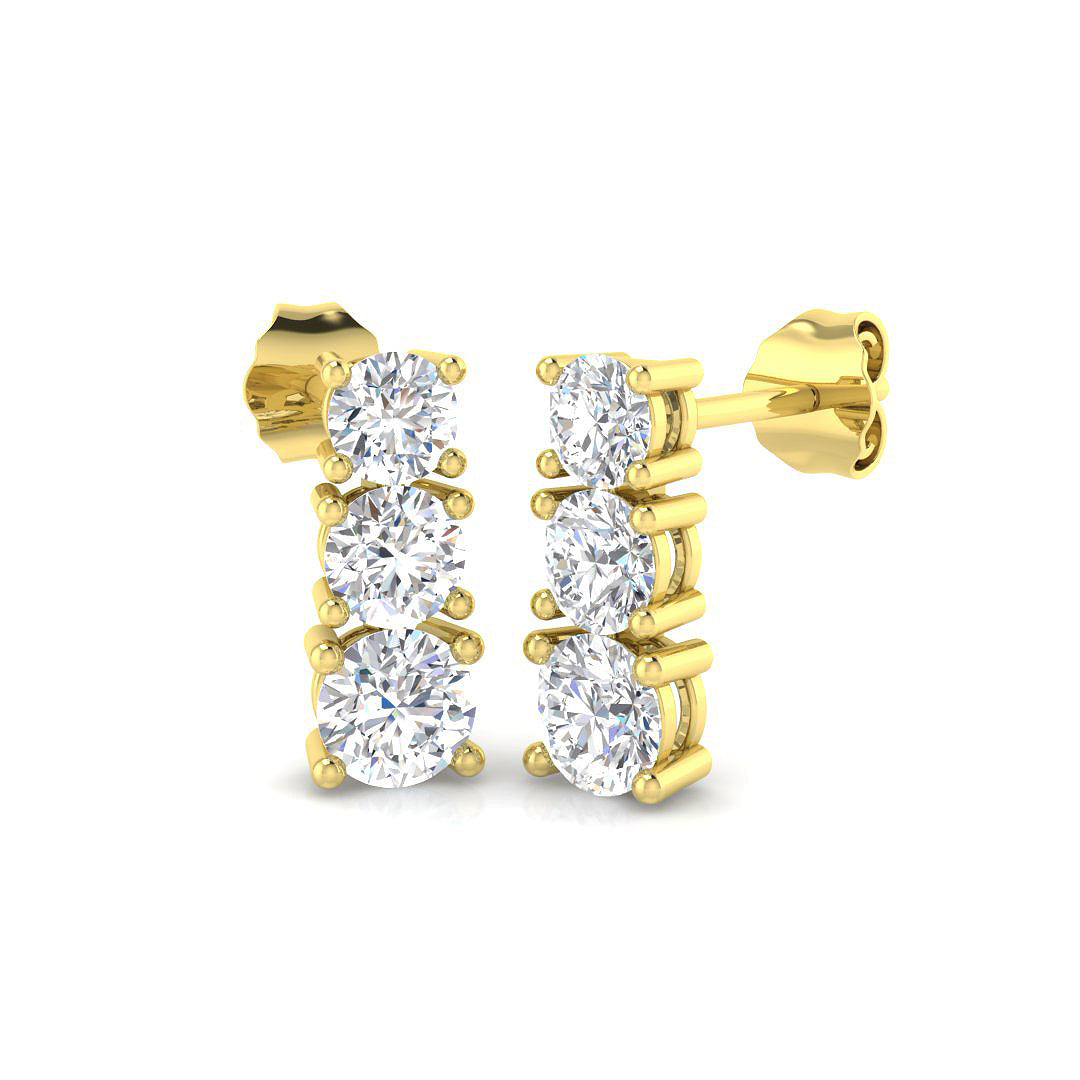 Round Diamond Earrings