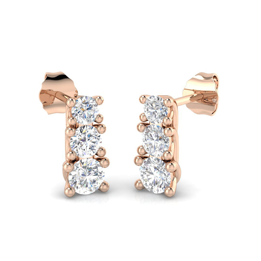 Round Diamond Earrings