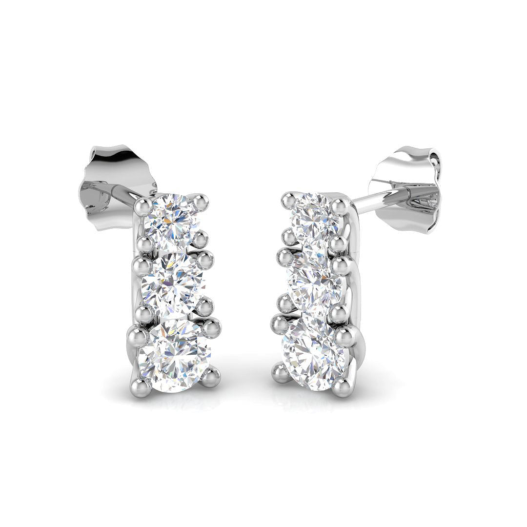Round Diamond Earrings