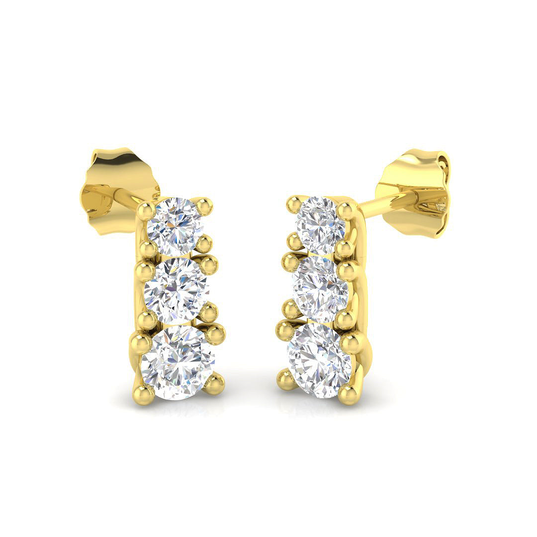 Round Diamond Earrings