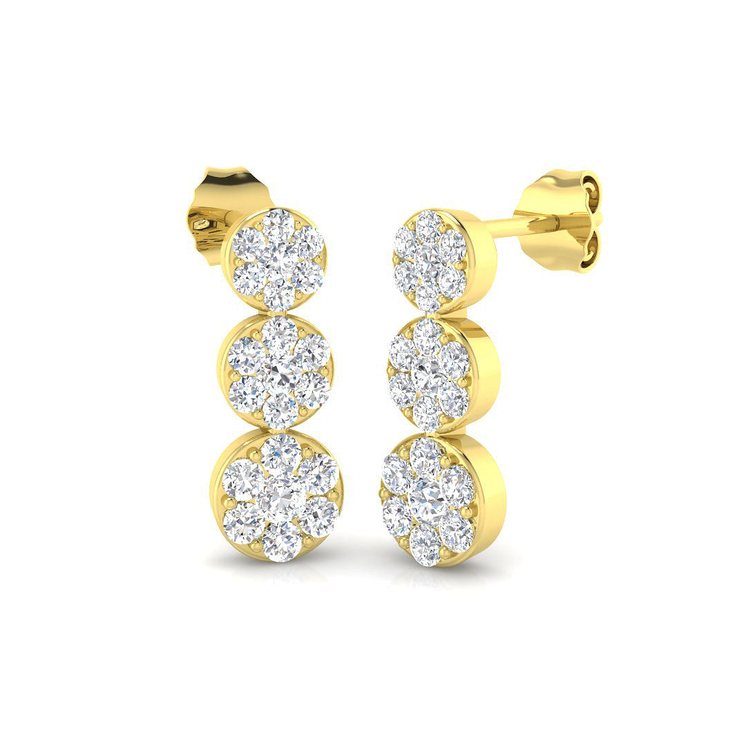 Round Diamond Earrings
