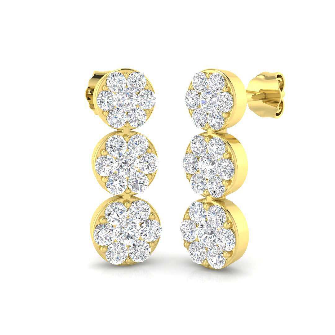 Round Diamond Earrings