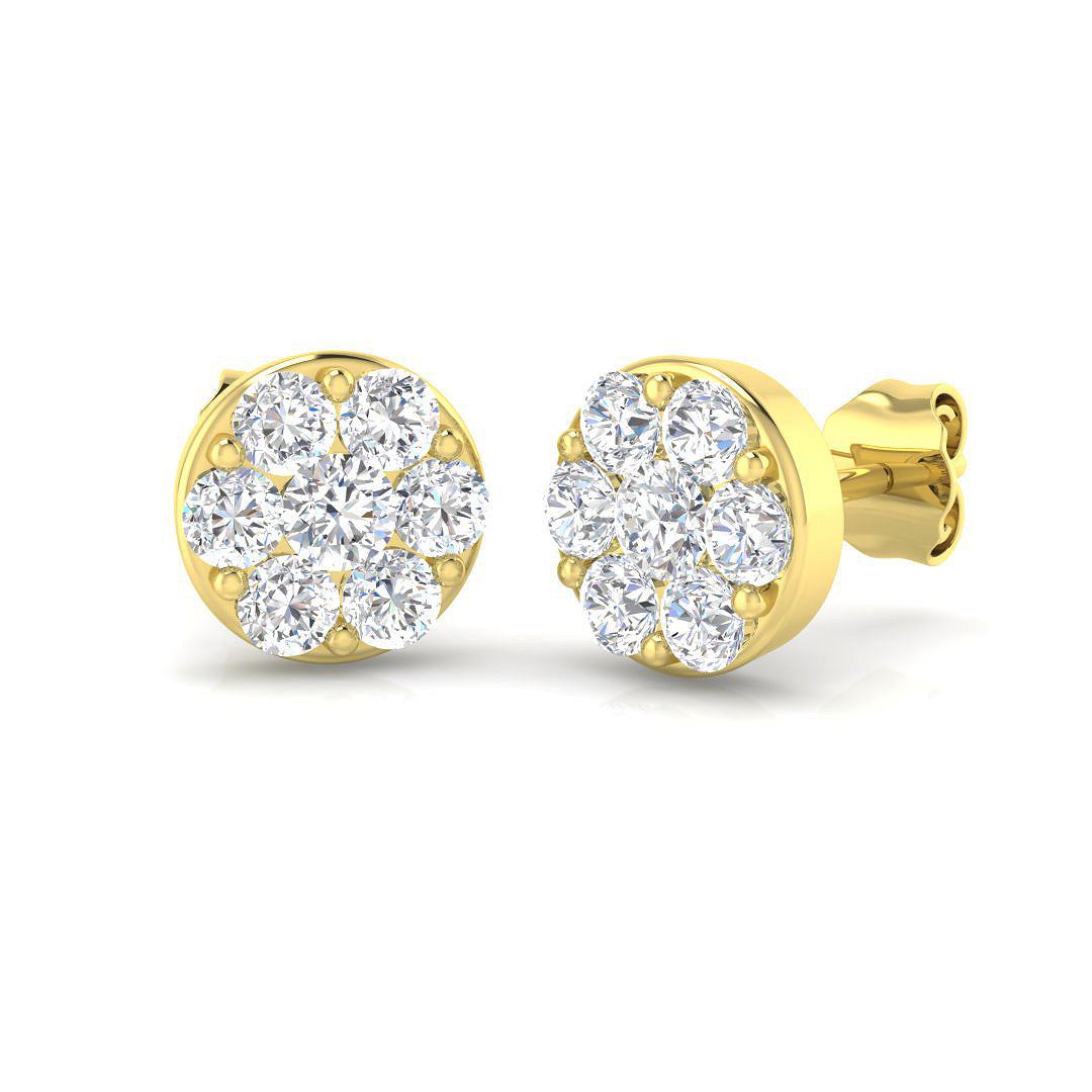 Round Diamond Earrings