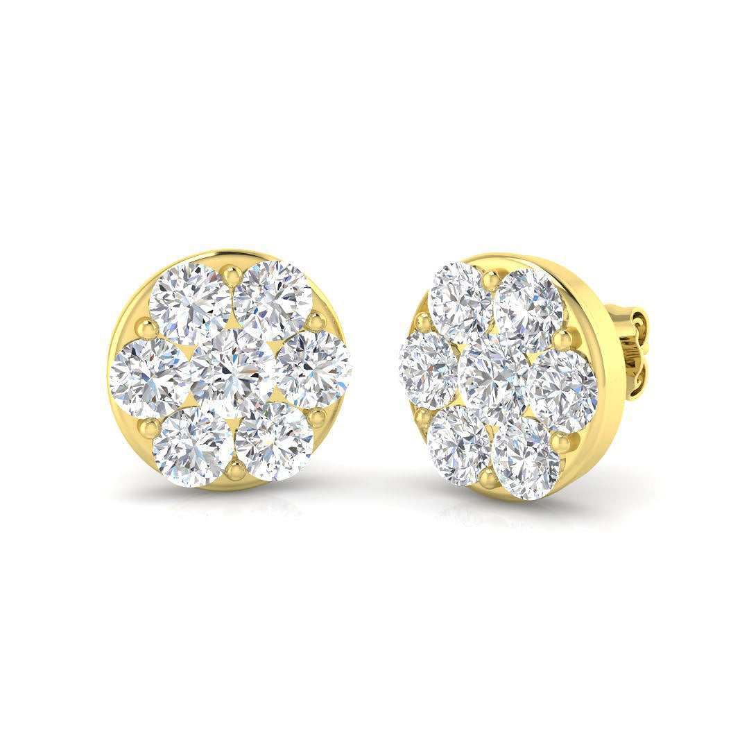 Round Diamond Earrings
