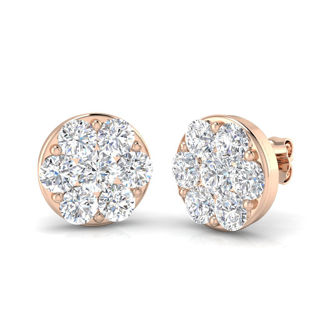 Round Diamond Earrings