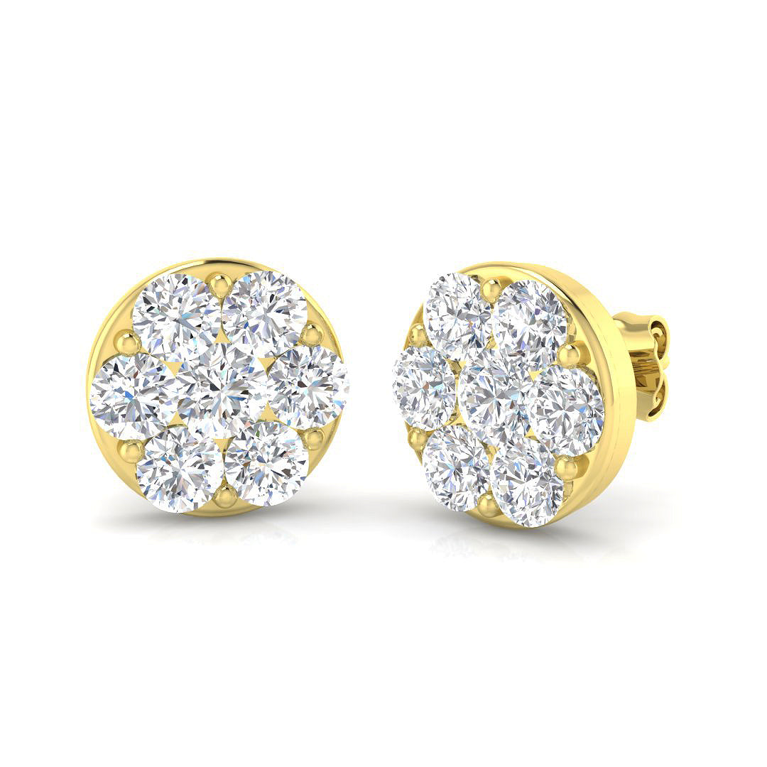Round Diamond Earrings