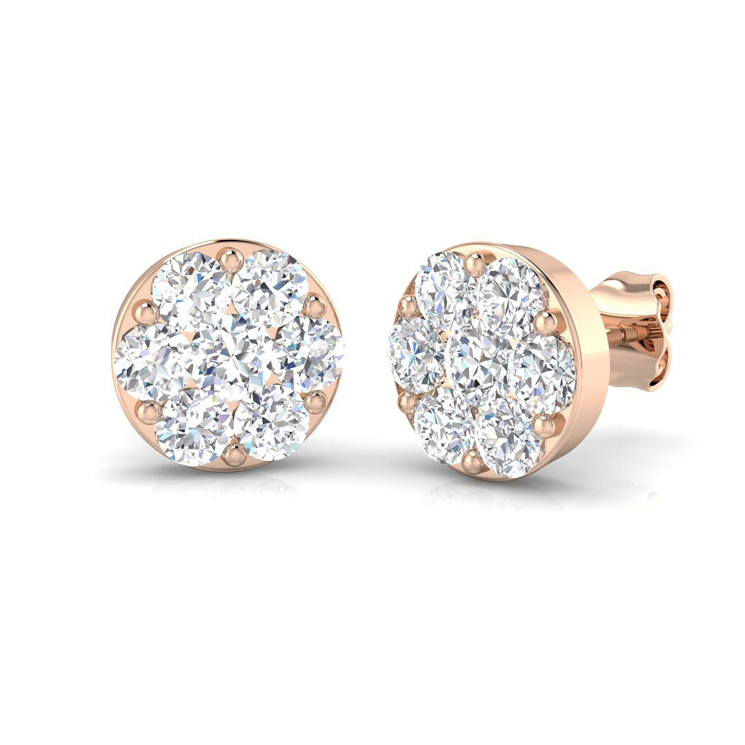 Round Diamond Earrings