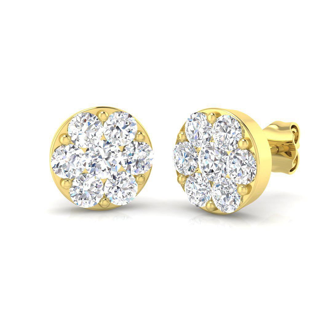 Round Diamond Earrings