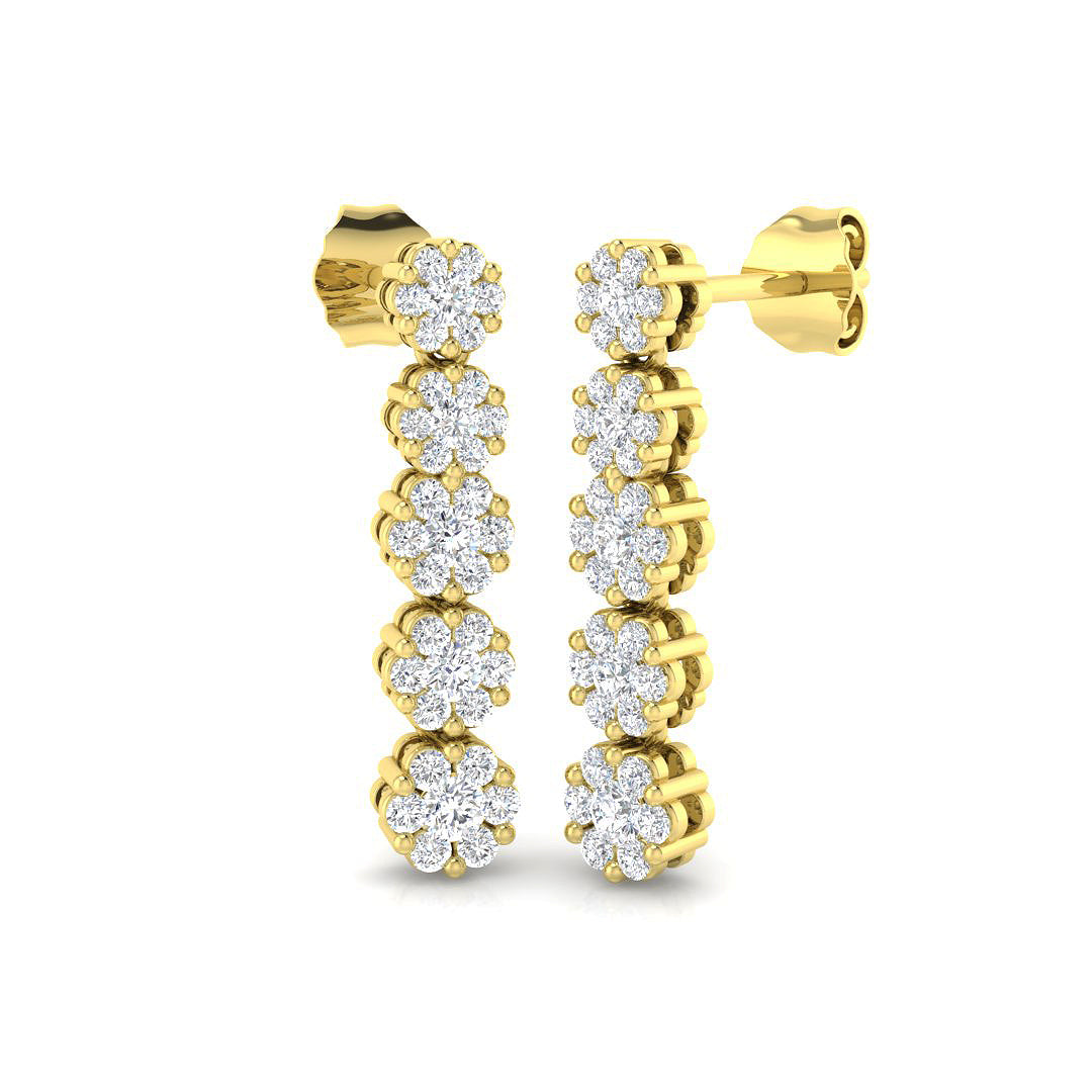 Round Diamond Earrings