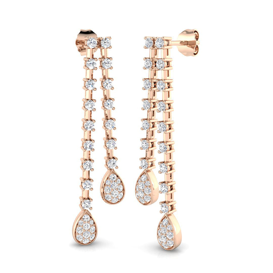 Round Diamond Earrings