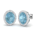 Oval Aquamarine Earrings