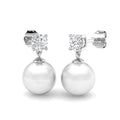 Round Pearl Earrings