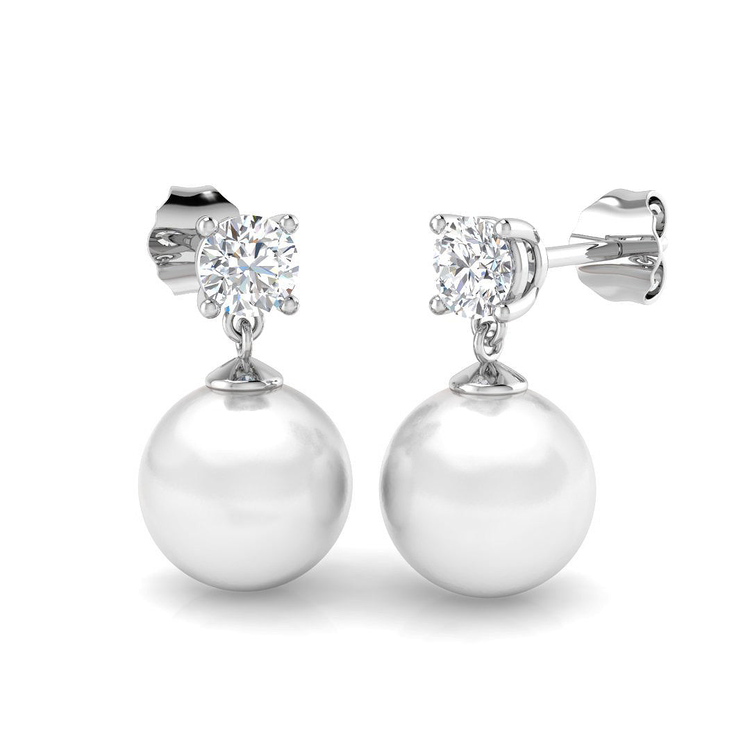 Round Pearl Earrings