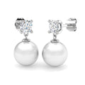 Round Pearl Earrings