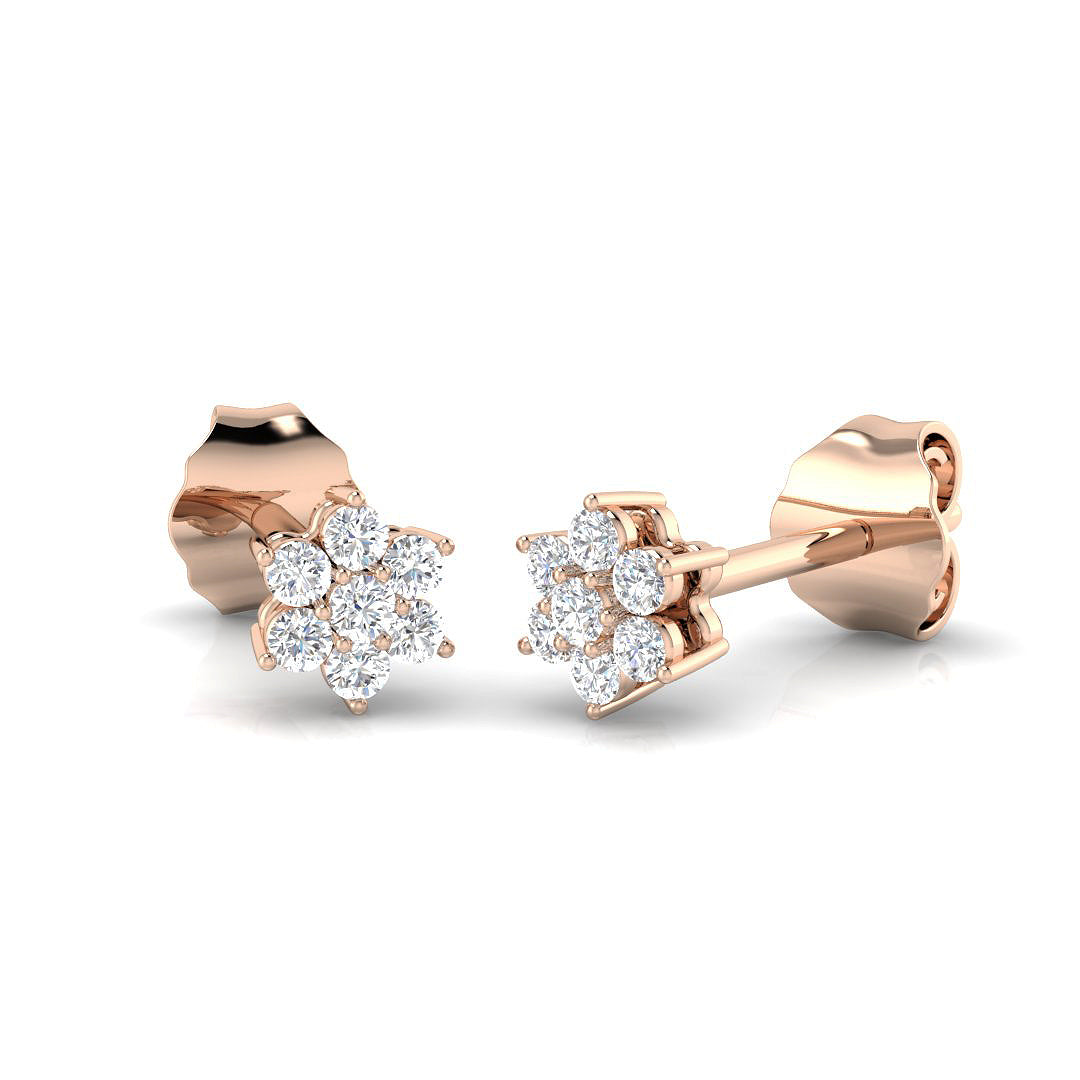 Round Diamond Earrings