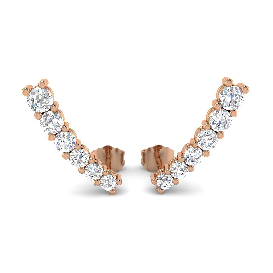 Round Diamond Earrings