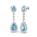 Pear Aquamarine Earrings