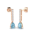 Pear Aquamarine Earrings