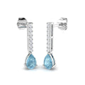 Pear Aquamarine Earrings