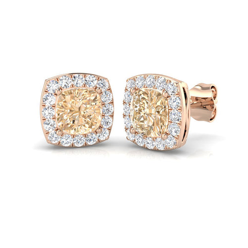 Cushion Morganite Earrings